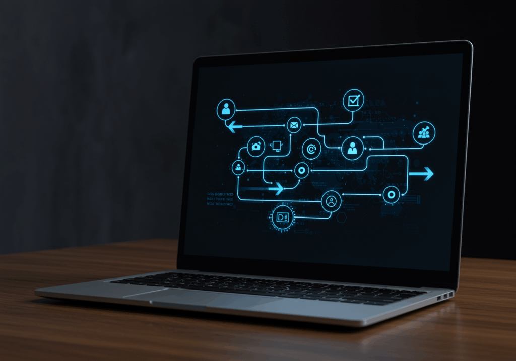 5 No-Code Automations Every Growing SaaS Startup Should Implement This Week 4 freepik a reallife laptop mockup on a modern table the lap 79460